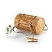 PICNIC TIME - Verona Wine & Cheese Picnic Basket - Wicker Wine Tote - Wine Basket with Picnic Set, (Pine Green) 18 x 12 x 10