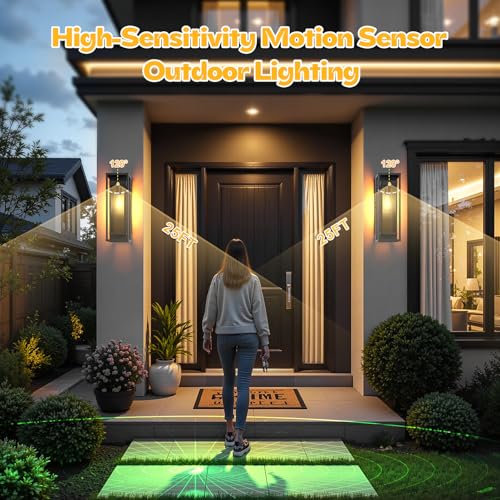 Image of 20in Motion Sensor Outdoor Lighting Dusk to Dawn Extra Large Wall Sconce