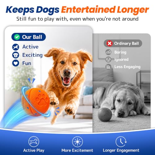 Smart Interactive Dog Toys, Automatic Rolling Ball with 3 Interactive Modes - image 2