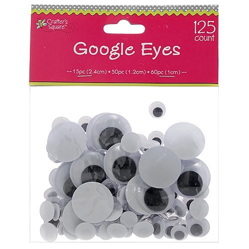 DIY Jewelry Making: 125 pcs Plastic Googly Eyes Wiggle Eyes (Assorted Sizes)