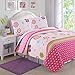 Cozy Line Home Fashions Microfiber Reversible Kids/Girls Coverlet Bedspread Quilt Set with Shams (Flower Garden, Queen - 3 Pieces)