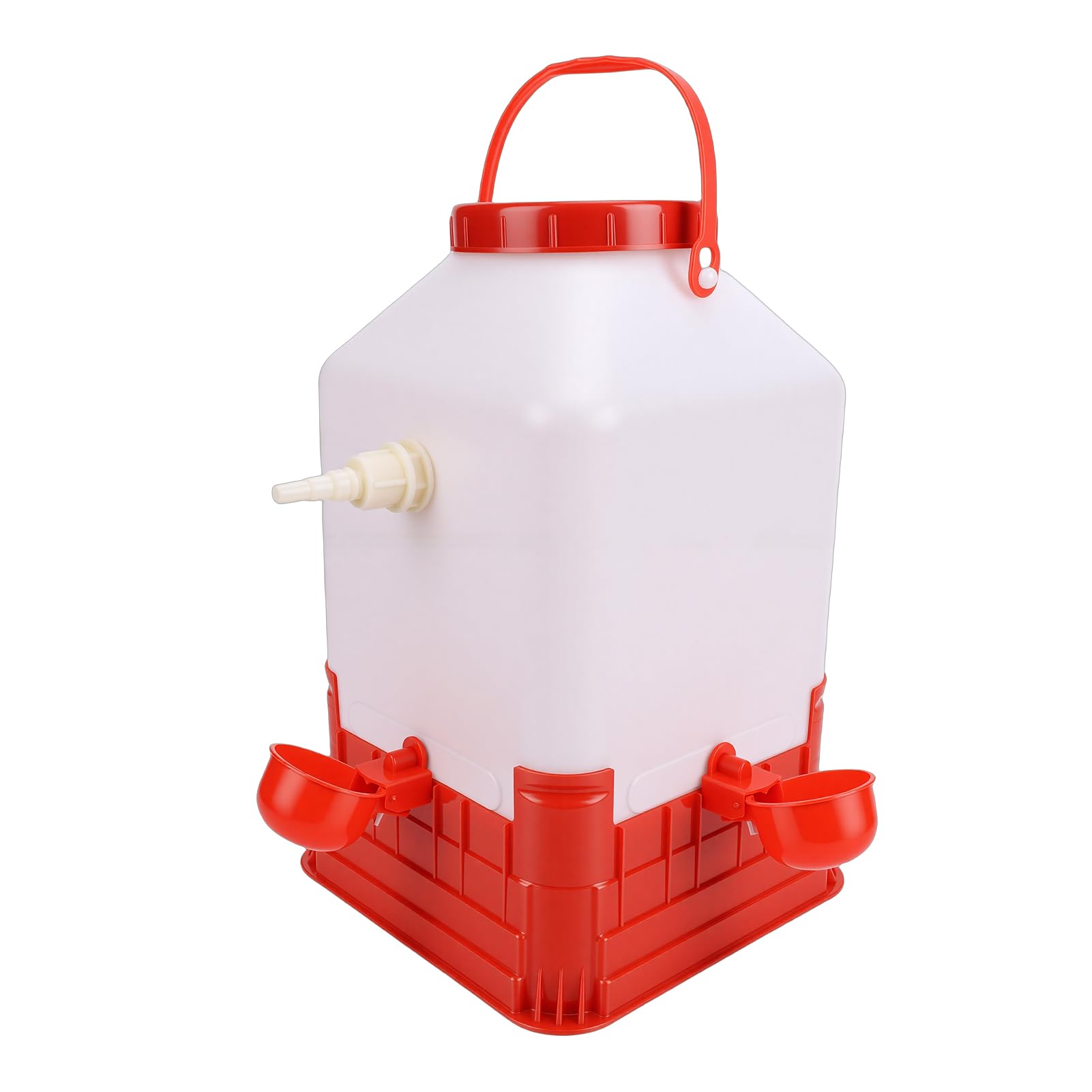 Abbeveratoio Automatico per Pollame, Mangiatoia per Acqua per Polli in Plastica di Grande capacità da 10 Litri con 4 Ciotole, Ideale per Bere e Nutrire Pollame da Fattoria