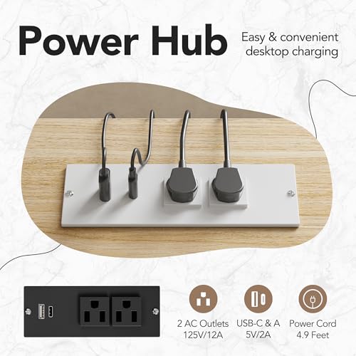 Image of HUANUO LED Electric L Shaped Standing Desk with File Cabinet, Light Walnut | 63 inchx55 inch 2-Tier L-Desk,3-Drawer File Cabinet,RGB LED App Lighting,Built-in Power Outlets,27.6 inch-46.5 inch Adjustable Height
