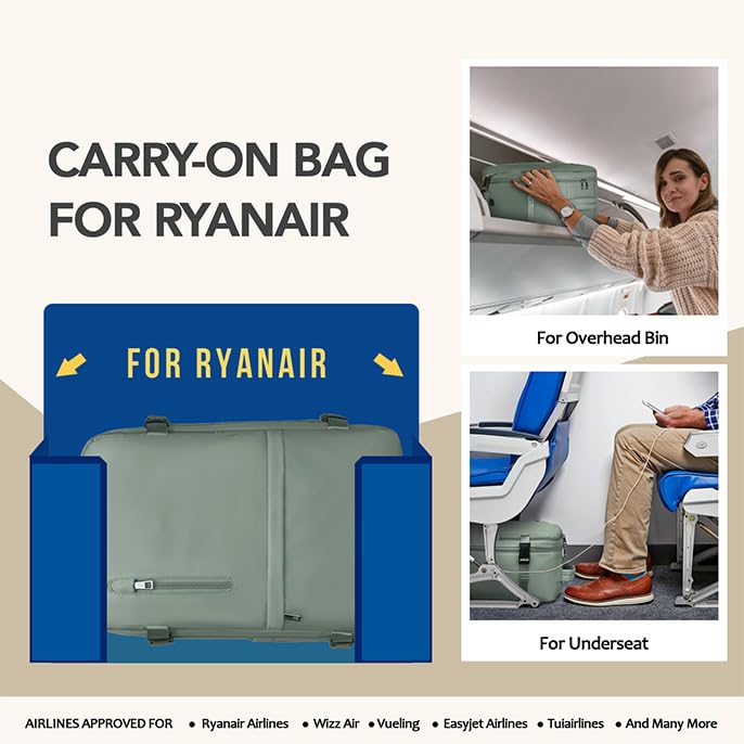 Xkdoai Handgepäck Rucksack 40x30x20 für Ryanair Unter Sitzplatz Handgepäck Tasche Damen Klein Reisetasche Flugzeug Reiserucksack Travel Backpack Luggage Travel Bag
