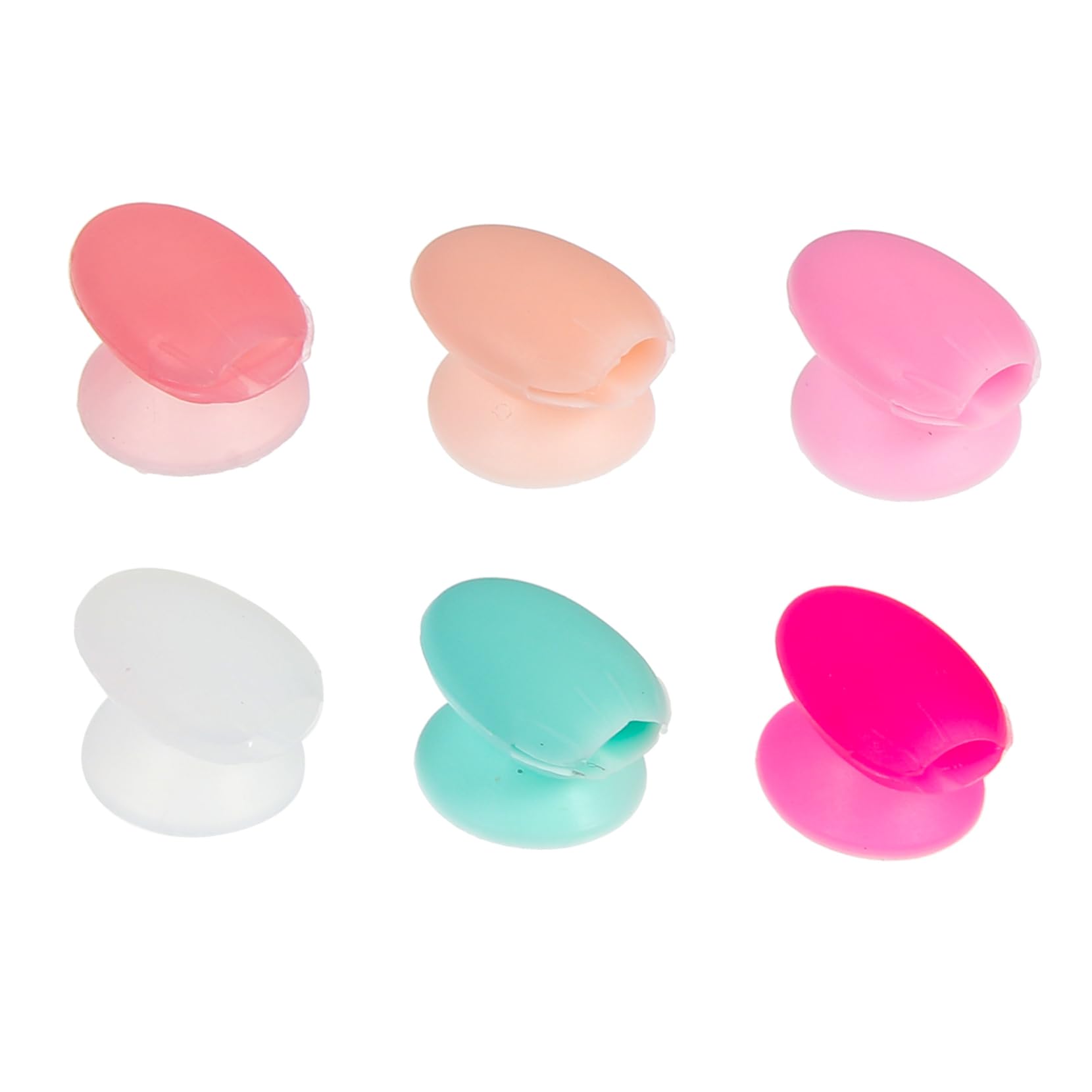 Gogogmee Lip Brush Cover 6pcs Silicone Brush Cap Set Lip Protector for Travel Business Camping