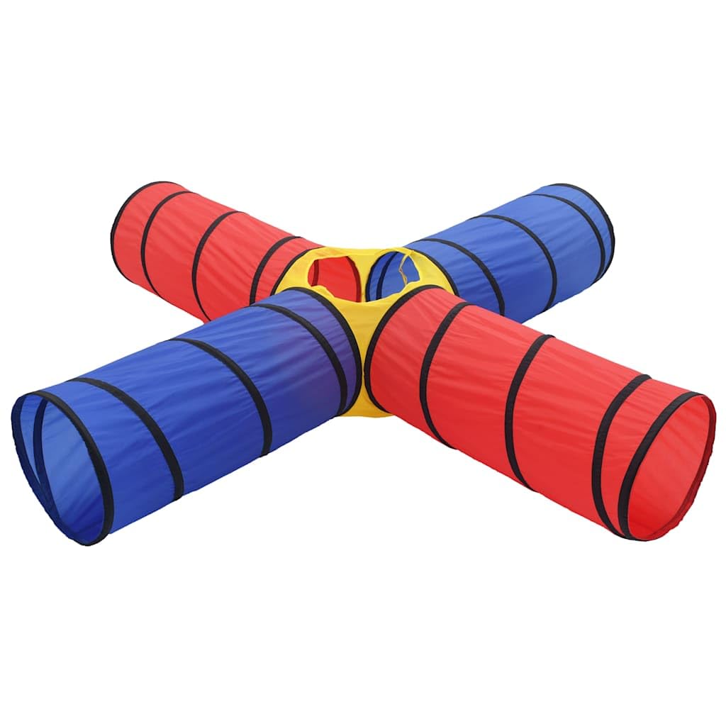 Mangloder Spieltunnel mit 250 bunten Bällen für Kinder ab 4 Jahren, vielseitiges Spielzelt mit 4 Tunneln, geeignet für Indoor und Outdoor, Robustes Polyester, ideal für Bewegung