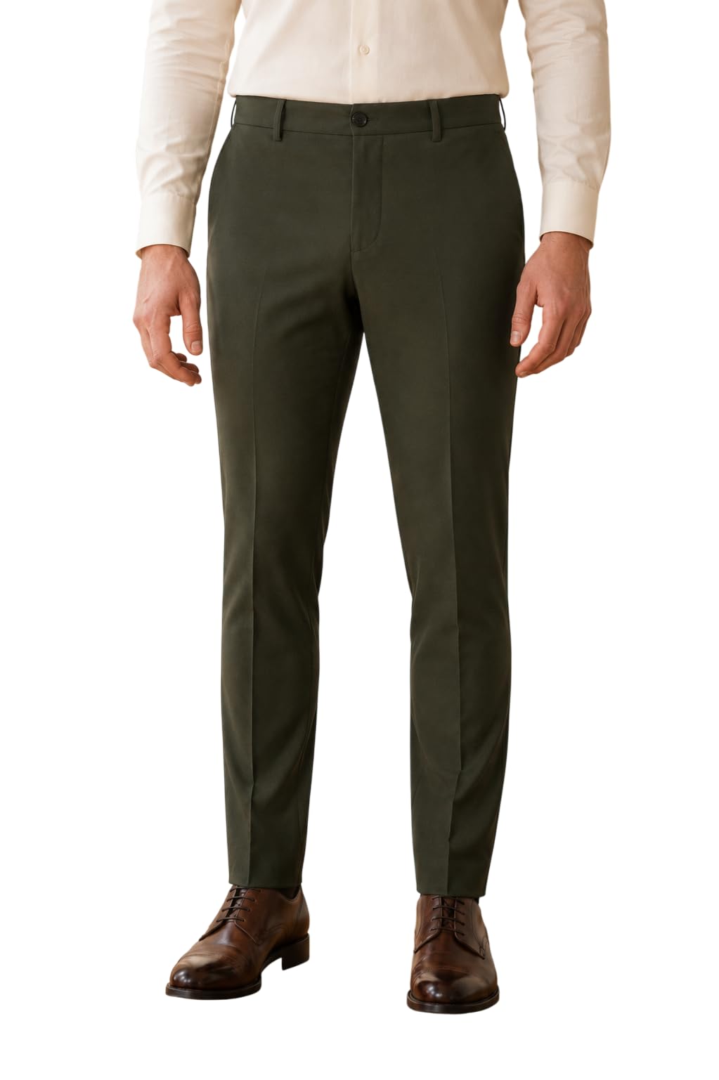 saintx Men's Premium 4-Way Comfort Stretch Formal Trousers | Smart Sweat Wicking Wrinkle Free Fabric | Smarter Techno Flex Expandable Waistband | Stylish Slim Fit | Daily Office Wear-picture-40