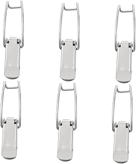 OSALADI Cabinet Hasp 6Pcs Spring Loaded Toggle Latch Hasp Nickel Plated Iron Locks Hasps for Box Toggle Hasp
