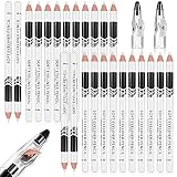 26 Pieces White Eyeliner Pencil with Sharpener Soft Strokes White Eyeliner Pencil Eye Silkworm Brigh