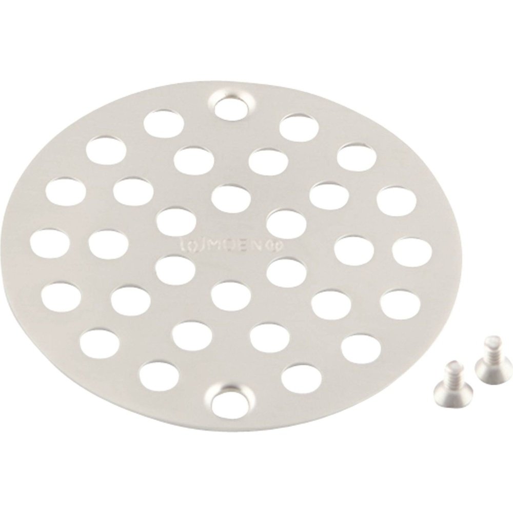 Moen 102763BN 4-Inch Screw-In Shower Strainer Drain Cover, Brushed Nickel