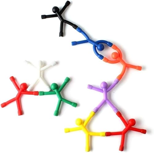 Miniatura 7 de Imanes para refrigerador, 8 piezas de mini hombre flexibles imanes de nevera, lindo imán de goma magnético para adultos oficina divertida decoración