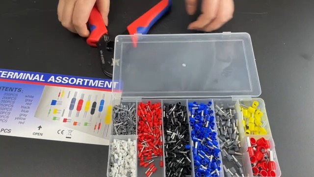 Pinza Crimpatrice HSC8 6-4A Con 1200 Terminali - Per Cavi 0,25-10mm² (AWG 24-8), Crimpatura Automatica - Foto 5