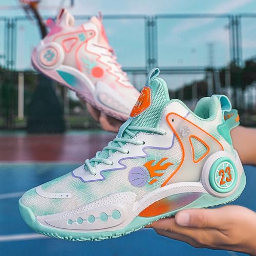 Women Men Basketball Shoes Casual Fashion High Top Lace Up Running Sneakers Color Blocking Sport Shoes Walking Tennis Shoes4