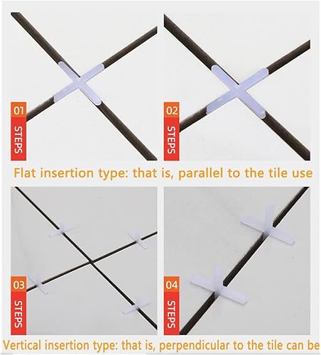Miniatura 6 de Paquete de 2000 espaciadores de baldosas de 1/12 pulgadas, huecos de 0.079 in, espaciador de baldosas de cerámica, espaciado cruzado, instalación de