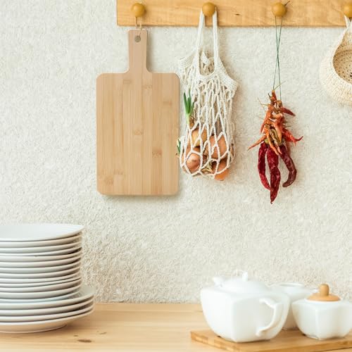 Tablas de Cortar de Bambú Yorkmills, Set de 6 Unidades, 39,4 cm x 19,1 cm, con Mango Integrado, para Cocina, Quesos, Pan, Frutas y Verduras miniatura 7
