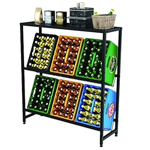 Rainsworth Getränkekistenregal mit Ablage für 6 Kisten