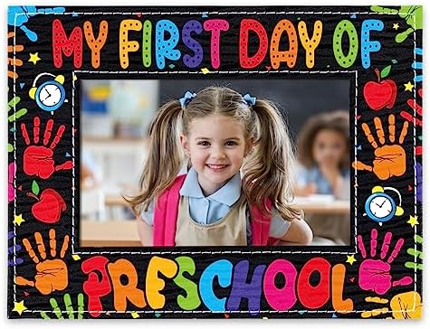 Amazon.com - FaCraft My First Day of Preschool Picture Frames 4"x6 ...