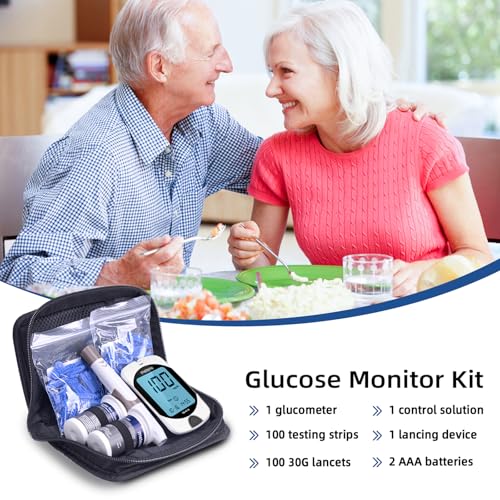 Image of Metene TD-4116 Blood Glucose Monitor Kit, 150 Glucometer Strips, No Coding | 150 Lancets & Control Solution & Lancing Device, Blood Sugar Monitor Large Display , Blood Sugar Test Kit for Home Use