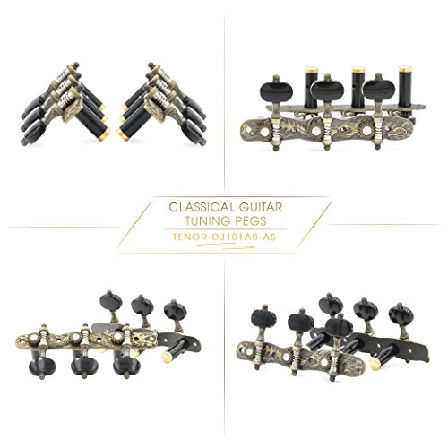 DJ101AB-AS TENOR Classical Guitar Tuners"Dragon and Phoenix" Professional Tuning Key Pegs/Machine Heads for Classical or Flamenco Guitar. - Thumbnail 6
