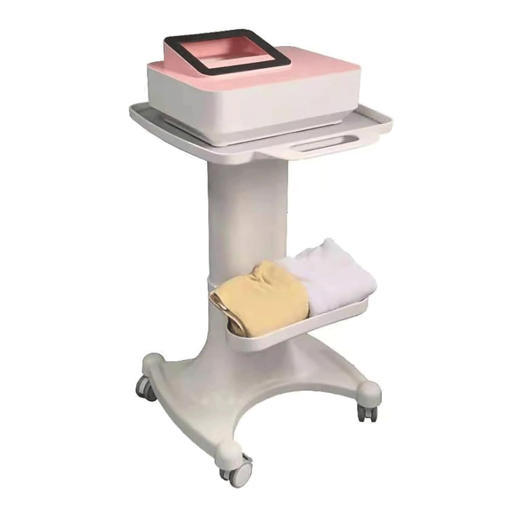 Hair Salon Trolley 2 Tier Salon Rolling ABS Trolley With Wheels Instrument Tray Storage Cart For Beauty And Barber Organization