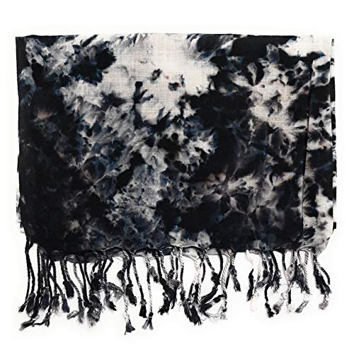 Image of Rayon Scarf for Men & Women | Lightweight Stole, Shawl & Wrap with Batik Design | All-Season Summer & Winter Wear | Soft & Breathable Fabric (28 x 72 inches)