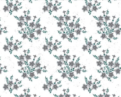 Image of Tundwal's Printed Cotton Reversible Dohar /AC Blanket for Single Bed |All Weather Light Weight | Rajasthani Printed Floral Design | Pack of 1-Leafs Grey