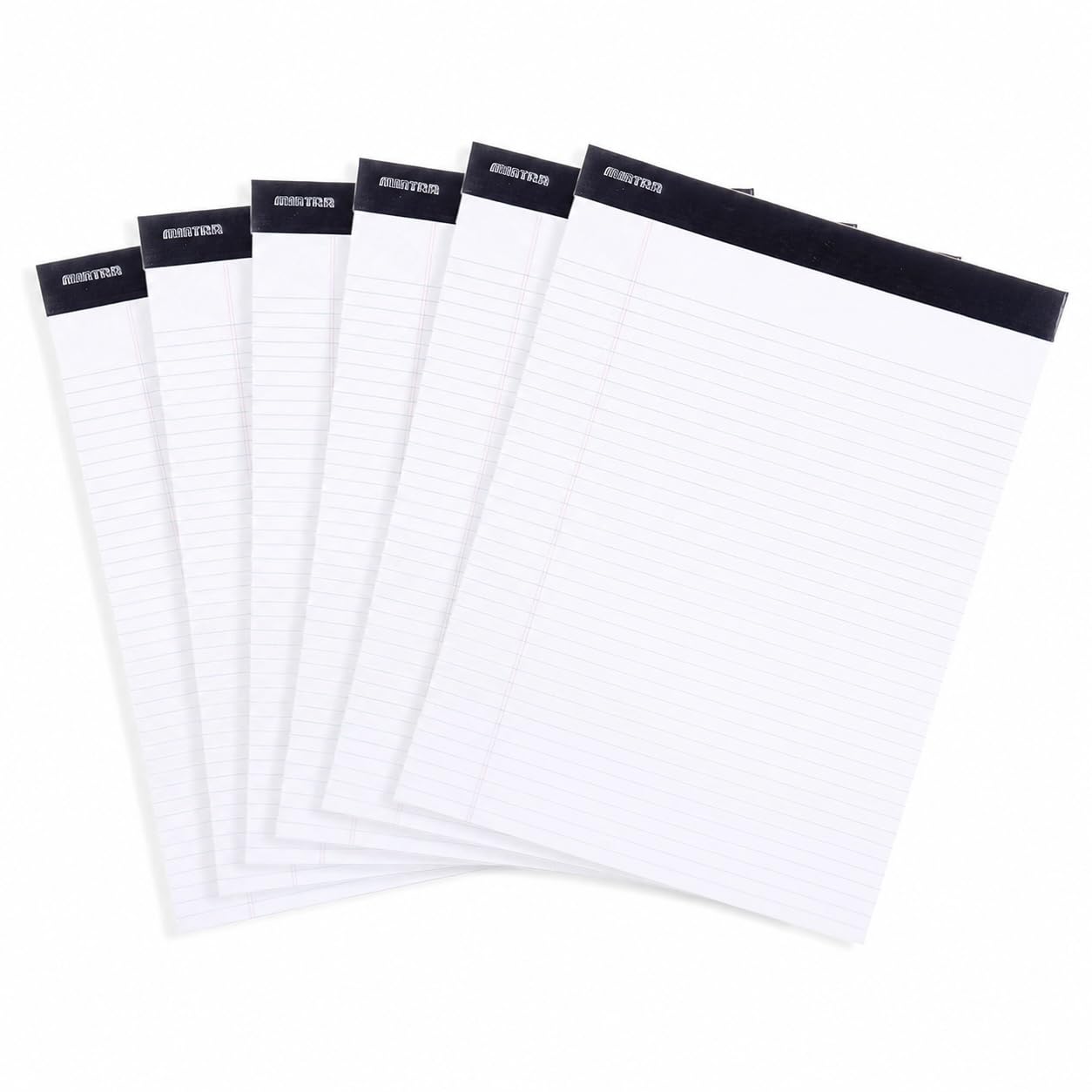 Mintra Office White Legal Pads – Ruled Notepads and Micro-Perforated Sheets, Ideal for Writing, Note-Taking &amp; Creativity, Office, or Professional Use, Basic Pad 6 pack, 8.5"x11" (Narrow Ruled)