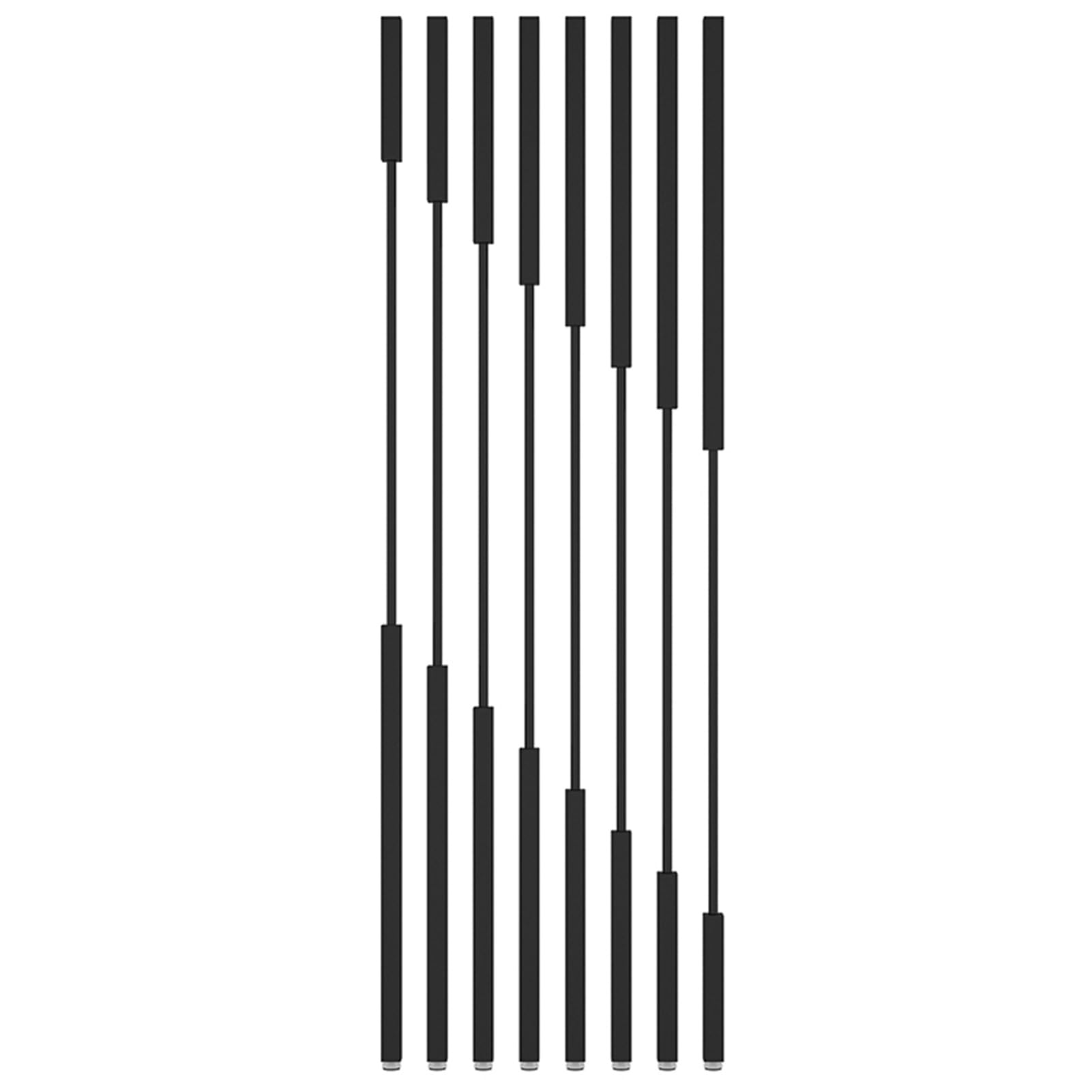 Room Divider Privacy Screens, Floor to Ceiling Metal Slats for Home Office, Living, and Entrance(8pcs-a,250cm/98in/8.2ft)