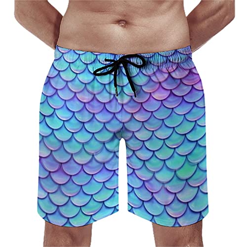 Men's Summer Quick Dry Swim Trunks Mermaid Beach Board Shorts Bathing Suits2