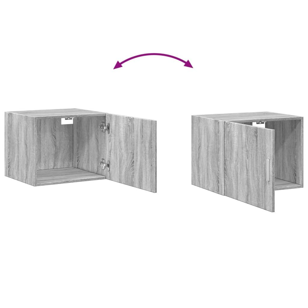 vidaXL Mobile a Parete Grigio Sonoma 50x42,5x40cm in Legno Multistrato