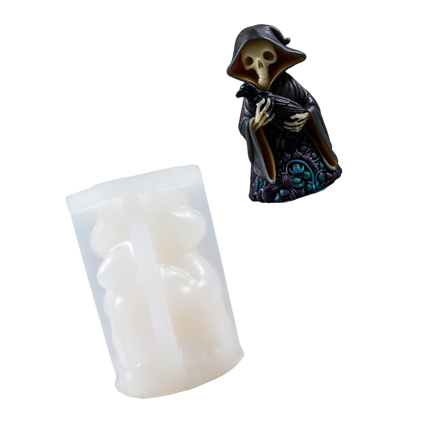 Oxxggkao Halloween Themed Silicone with Skull Spectures and Crows Design for Making and Home Decoration Making