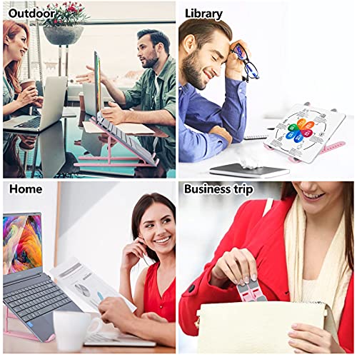 Jerx Pink Laptop Stand For Desk, 8 Angles Adjustable Notebook Riser, Easy To Carry Computer Holder, Compatible With Macbook Air/Pro, Hp, Lenovo, Dell & All 10-15.6” Laptops #TOP5