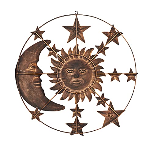 Deco 79 26566 Metal Sun And Moon Home Wall Decor Indoor Outdoor Wall Sculpture With Stars thumb #10
