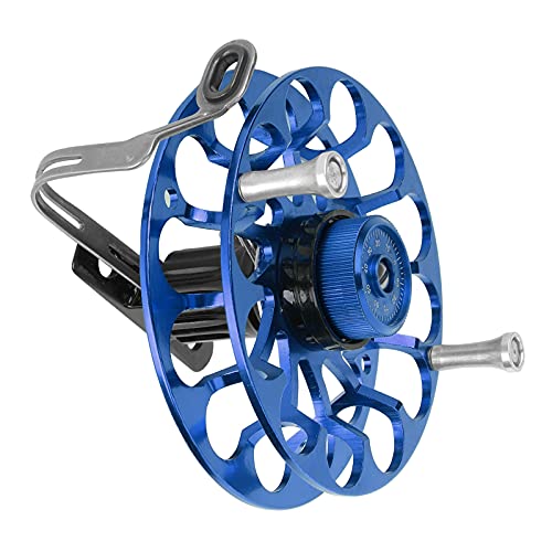 Vbestlife Fishing Centrepin Reel,Fishing Gear Fishing Reel Portable Multifunction All‑metal Wind Fire Wheel(blue) - Image 3