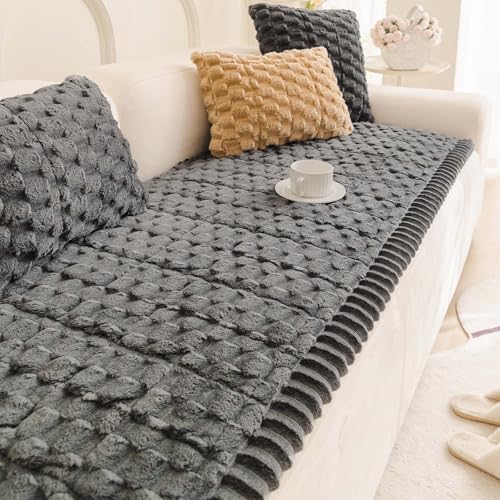 QHAIYYBF Housse de Canapé en Flanelle - Housse de Coussin de Canapé, Housse Canapé d'angle 1/2/3/4 Places pour Canapé Sectionnel, Housse de Canapé en...