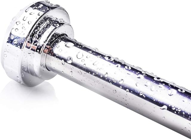 SACHUKOT Shower Curtain Rod extendable(105-180CM), Non-Slip, Never Rust, Tension Curtain Rail, No Drilling,304 Stainless Steel Pole, Never Collapse,for Bathroom,Kitchen, Garderobe Silver