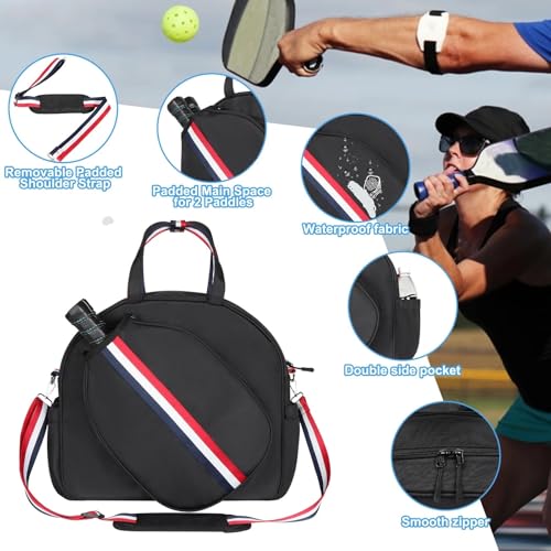 Bolsa para deportes de raqueta unisex con hombrera y compartimentos modulares 5