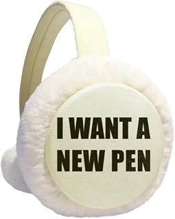 I Want A New Pen Aquecedor de orelhas de inverno de lã peluda para uso ao ar livre