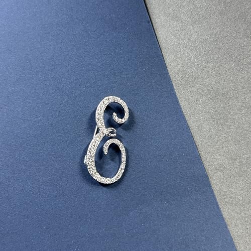 Image of Rhinestone Initial Brooch Pin for Women, Alphabet Gold Letter Brooch A-Z with Crystal, Metal Pin for Hat Bag Dress Suit Accessory for Men