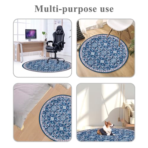 Honorstar DD001903 Office Chair Mat For Carpet And Hardwood Floor Gaming Chair Mat Round Rug 47 Inch Carpet Protector Desk Chair Mat thumb #6