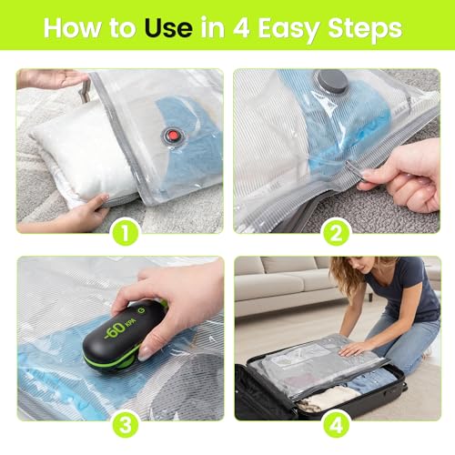 Oneyus 17 Pack Vacuum Storage Bags with USB-Powered Pump - image 6