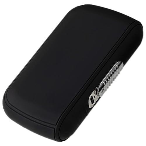 Estuche para cigarrillos con encendedor, 10 soportes de caja de cigarrillos de tamaño regular, encendedor eléctrico recargable por USB, resistente