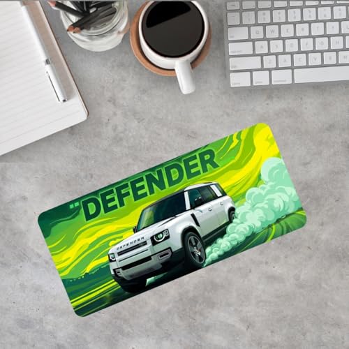 Image of Moto Edition Desk Mat 23x11 Inch - Racing-Themed Keyboard & Mouse Pad for Office, Home & Gaming | Non-Slip Rubber Base, Waterproof Surface, Supercar & Bike Inspired Table Mat (Defend-er)
