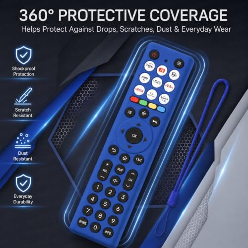 Image of Shopoflux Silicone TV Remote Cover Compatible with Hisense Smart TV Remote [Remote NOT Included] (Blue)