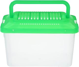 ibasenice Portable and Turtle Feeding Box Transparent Reptile Habitat for Small Pets Lightweight Handheld Aquarium for Hamsters and Tortoises Versatile Animal Transport Container