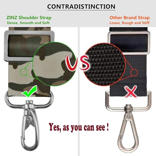 Image of ZINZ Bag Shoulder Strap, Padded Adjustable Shoulder Strap Replacement