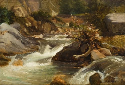 Poster Étude de paysage Théodore Rousseau pour décoration de bureau élégante