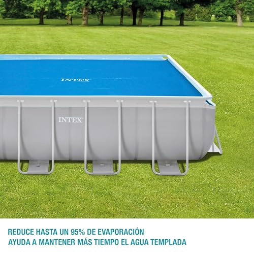 Intex Solarabdeckplane für Ultra Frame rechteckig 400 x 200 cm, Stärke 160 Mikron, Fertigungsmaß: 378 x 186 cm, 28088, Blau