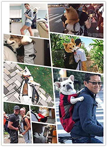 WLDOCA Hunderucksack für mittelgroße Hunde mit wasserdichtem Futter, für Motorradfahren, Wandern, Einkaufen, Reisen, Geeignet für Haustiere von 10 kg bis 15 kg,Black