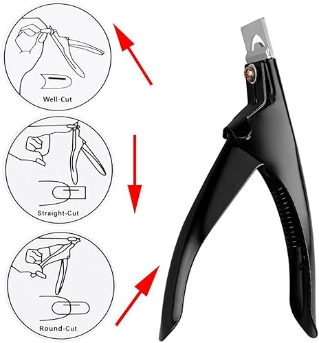 Vista 12 de SUMAJU Cortaúñas postizas acrílicas profesionales para uñas acrílicas, herramienta de manicura de uñas (plata)